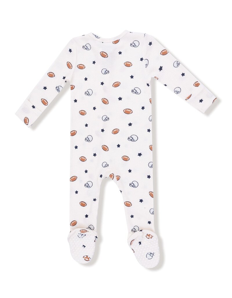 Angel Dear Footballs and Stars  2 Way Zipper Footie