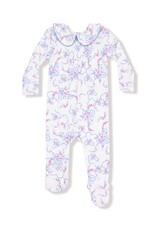 Angel Dear Ribbon Floral Fling Smocked Peter Pan Snap Footie