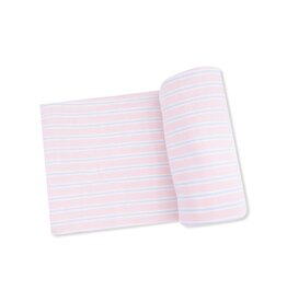 Angel Dear Multi Stripe Pink Swaddle Blanket 45x45