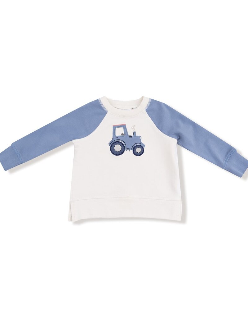 Angel Dear Mini Tractors Raglan Sweatshirt w/Terry Applique Jogger