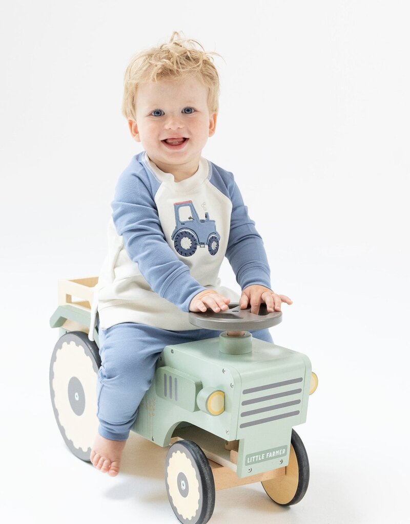 Angel Dear Mini Tractors Raglan Sweatshirt w/Terry Applique Jogger