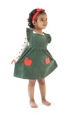 Angel Dear Corduroy Dk Ivy Pinafore Apple Dress Diaper Cover