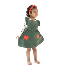 Angel Dear Corduroy Dk Ivy Pinafore Apple Dress Diaper Cover