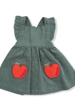Angel Dear Corduroy Dk Ivy Pinafore Apple Dress Diaper Cover