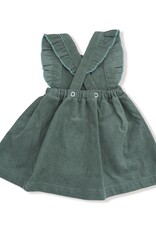 Angel Dear Corduroy Dk Ivy Pinafore Apple Dress Diaper Cover