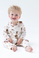Angel Dear Vintage Baby Farm Animals Uni Romper