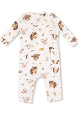 Angel Dear Vintage Baby Farm Animals Uni Romper