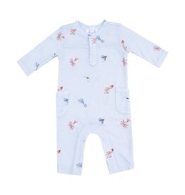 Angel Dear Fly Fishing Lures Uni Romper Blue