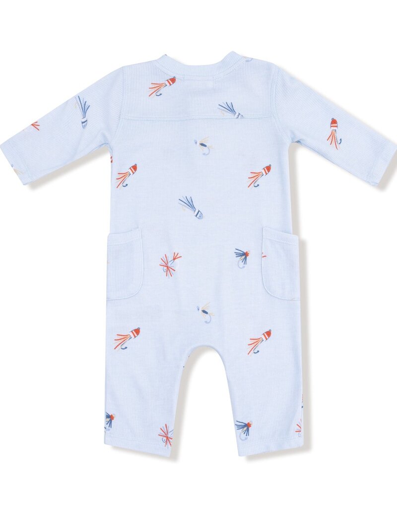 Angel Dear Fly Fishing Lures Uni Romper Blue