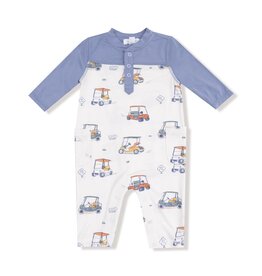 Angel Dear Zooming Golf Carts Romper w/Contrast Sleeves