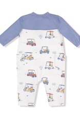 Angel Dear Zooming Golf Carts Romper w/Contrast Sleeves
