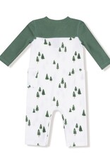 Angel Dear Tiny Forest Romper w/Contrast Sleeves