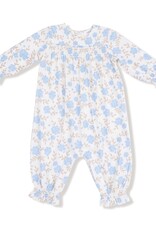 Angel Dear Baby Blue Floral Smocked Romper