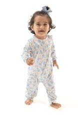 Angel Dear Baby Blue Floral Smocked Romper