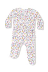 Angel Dear Fall Fruit Floral 2 Way Zipper Ruffle Back Footie