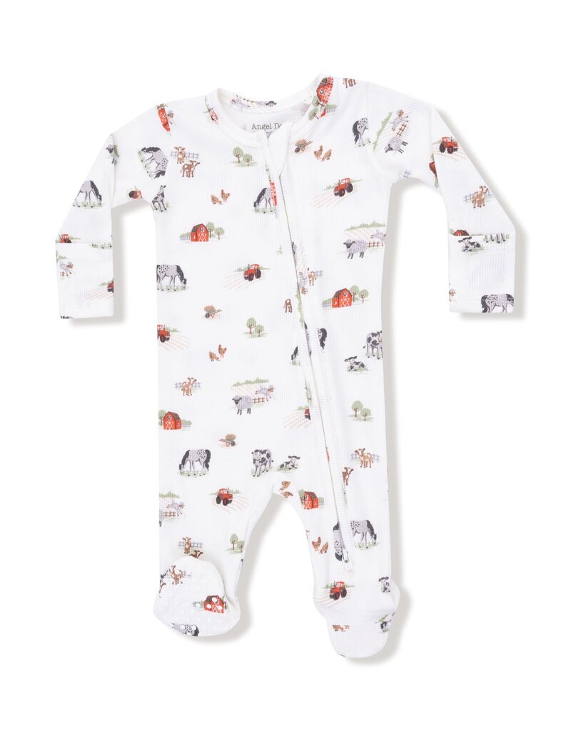 Angel Dear Little Farm 2 Way Zipper Footie
