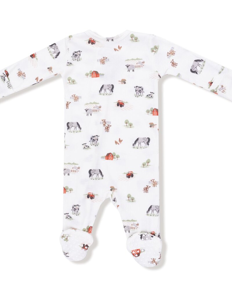 Angel Dear Little Farm 2 Way Zipper Footie