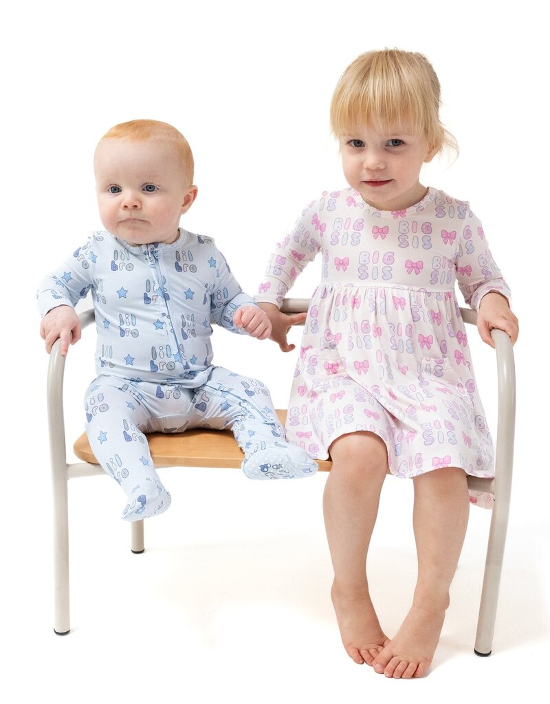 Angel Dear Lil Bro 2 Way Zipper Footie Lt Blue
