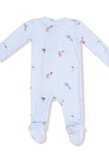 Angel Dear Fly Fishing Lures 2 Way Zipper Footie Blue