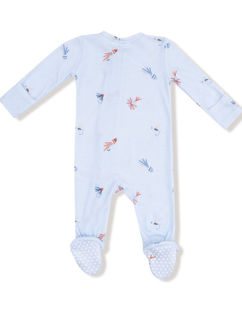 Angel Dear Fly Fishing Lures 2 Way Zipper Footie Blue