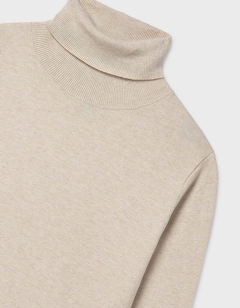 Mayoral Knit Turtleneck Sand
