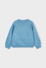 Mayoral Flower Applique Sweater Ocean