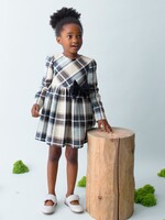 Mayoral SALE. Navy Plaid Dress
