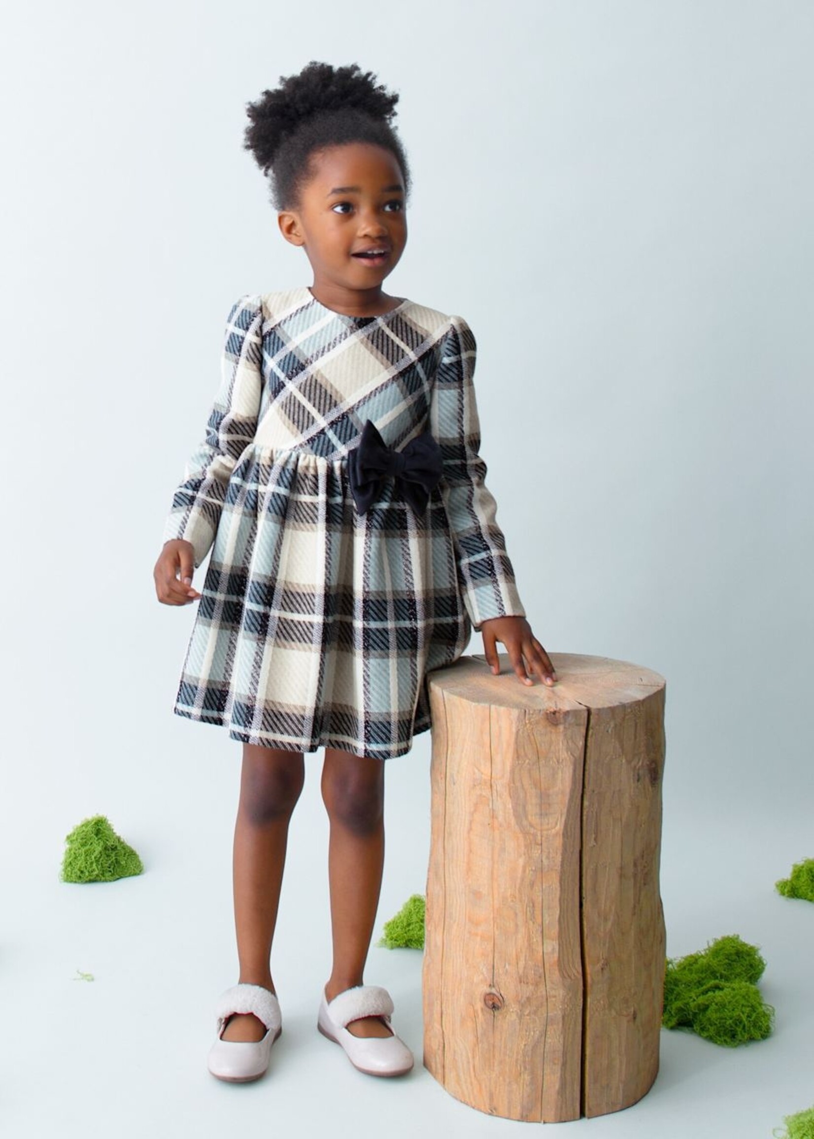 Mayoral Navy Plaid Dress