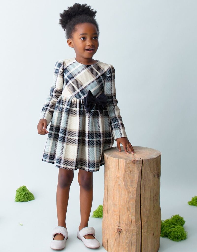 Mayoral Navy Plaid Dress