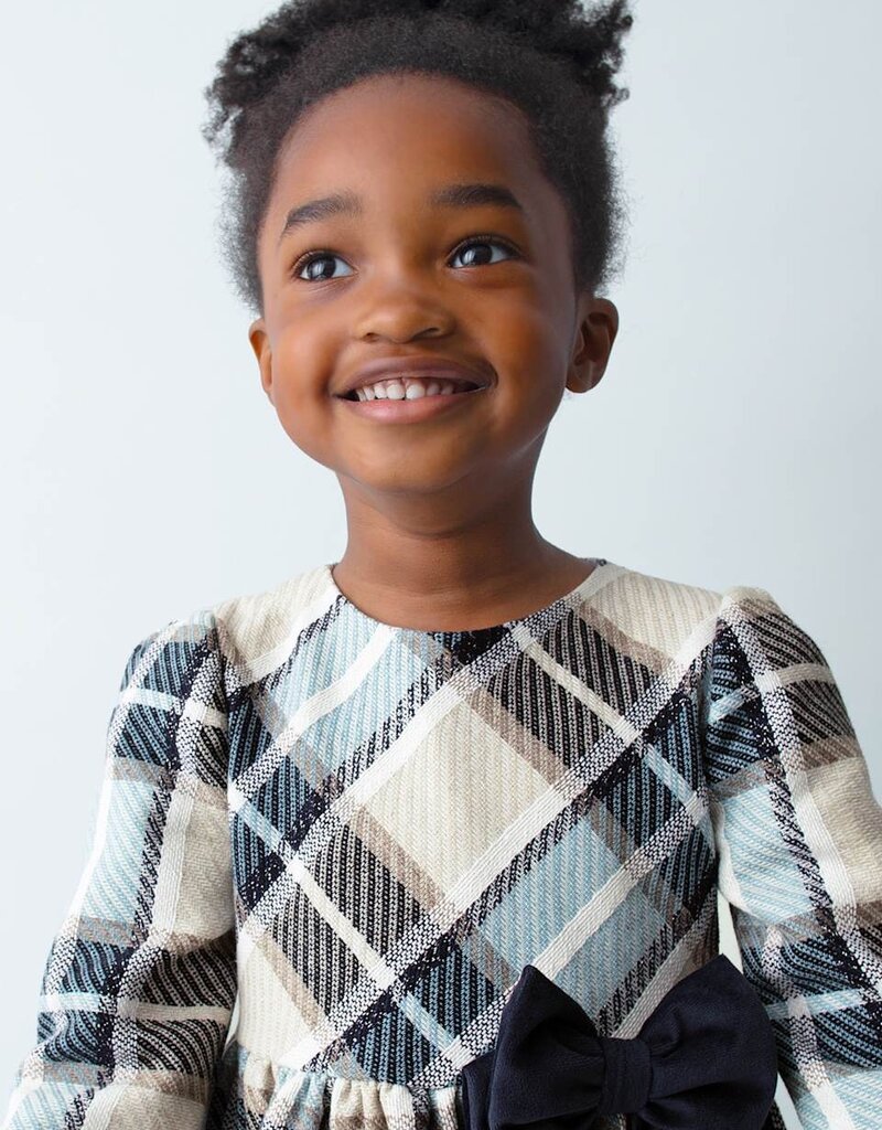Mayoral Navy Plaid Dress