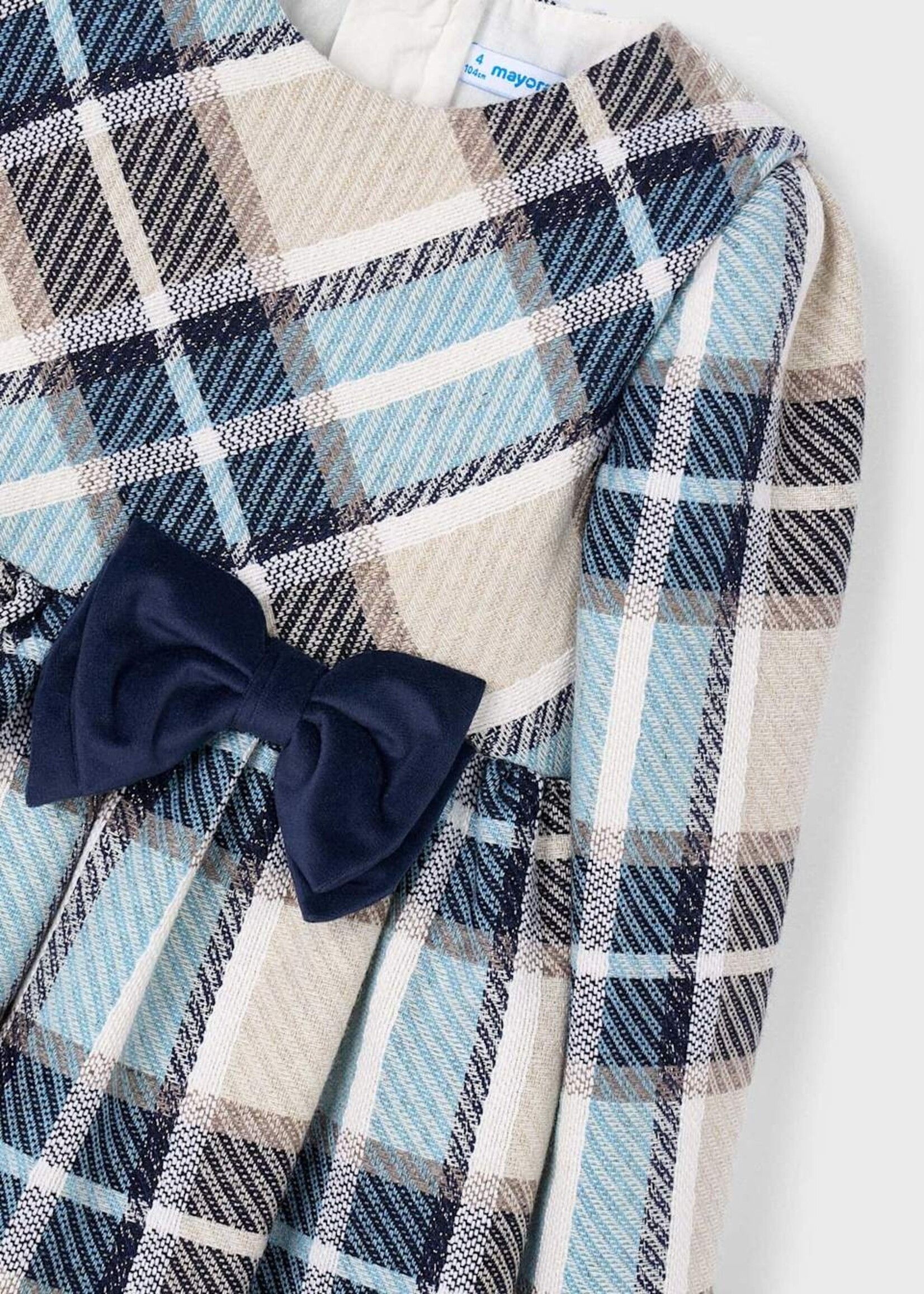 Mayoral Navy Plaid Dress