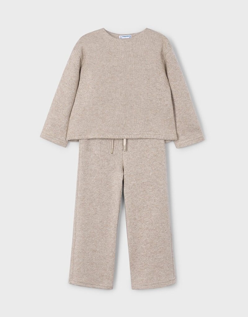 Mayoral Knit Pant Set Toffee