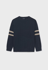 Mayoral Navy Sweater w/Tan Arm Bands