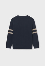 Mayoral Navy Sweater w/Tan Arm Bands