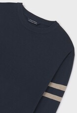 Mayoral Navy Sweater w/Tan Arm Bands