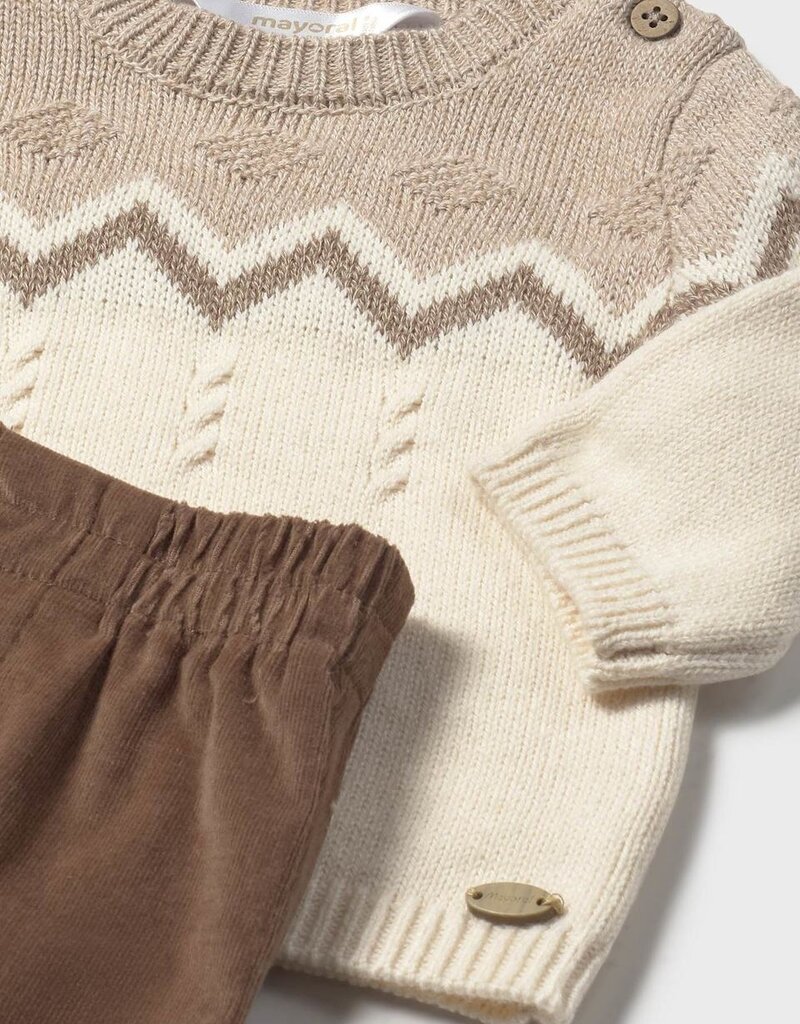Mayoral Brown Pant/Sweater Set