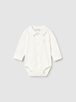 Mayoral SALE. L/S Buttondown Onesie White
