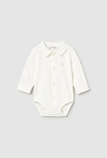 Mayoral L/S Buttondown Onesie White