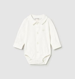 Mayoral L/S Buttondown Onesie White