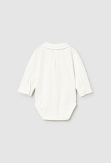 Mayoral L/S Buttondown Onesie White