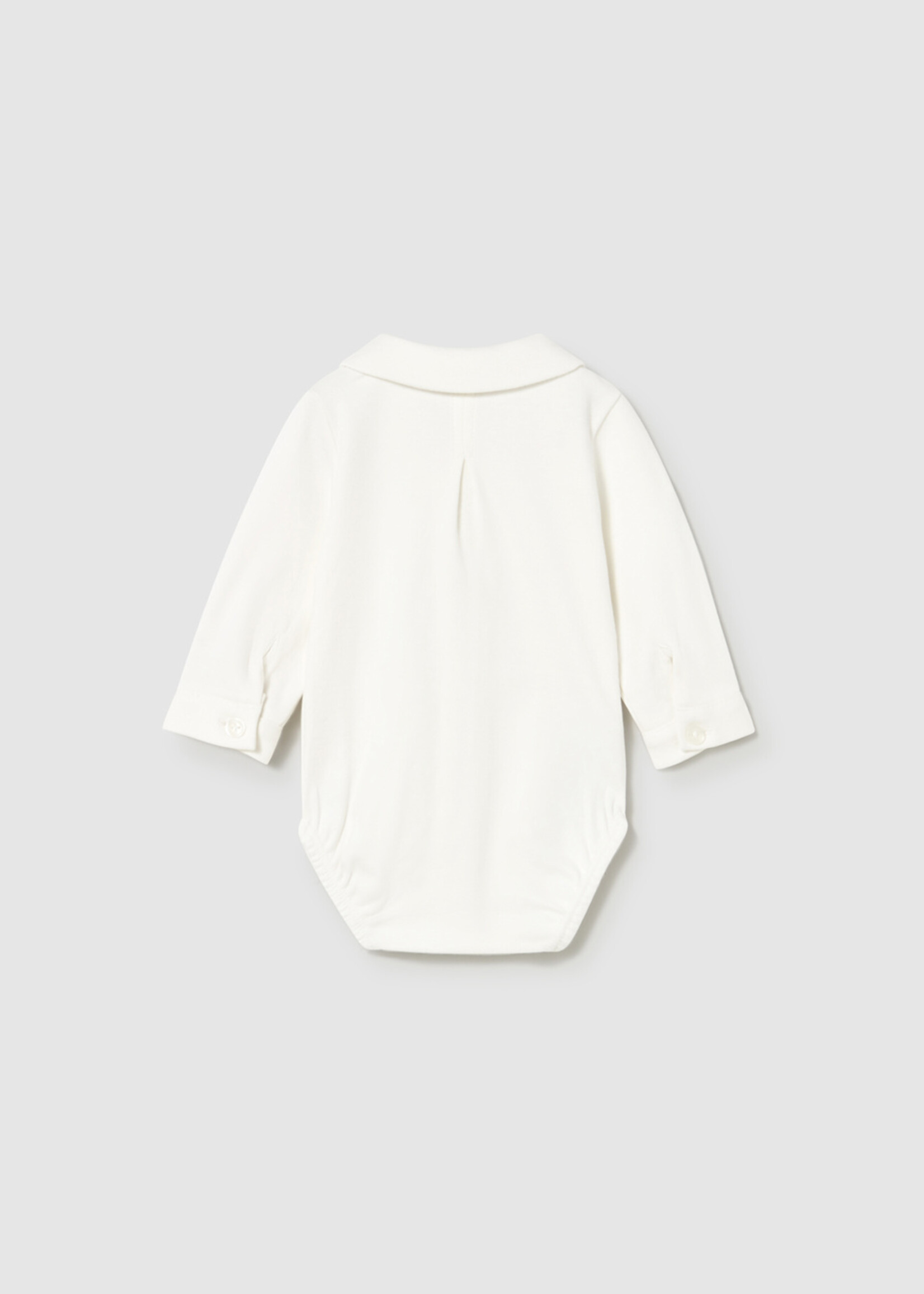 Mayoral L/S Buttondown Onesie White