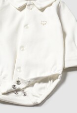 Mayoral L/S Buttondown Onesie White