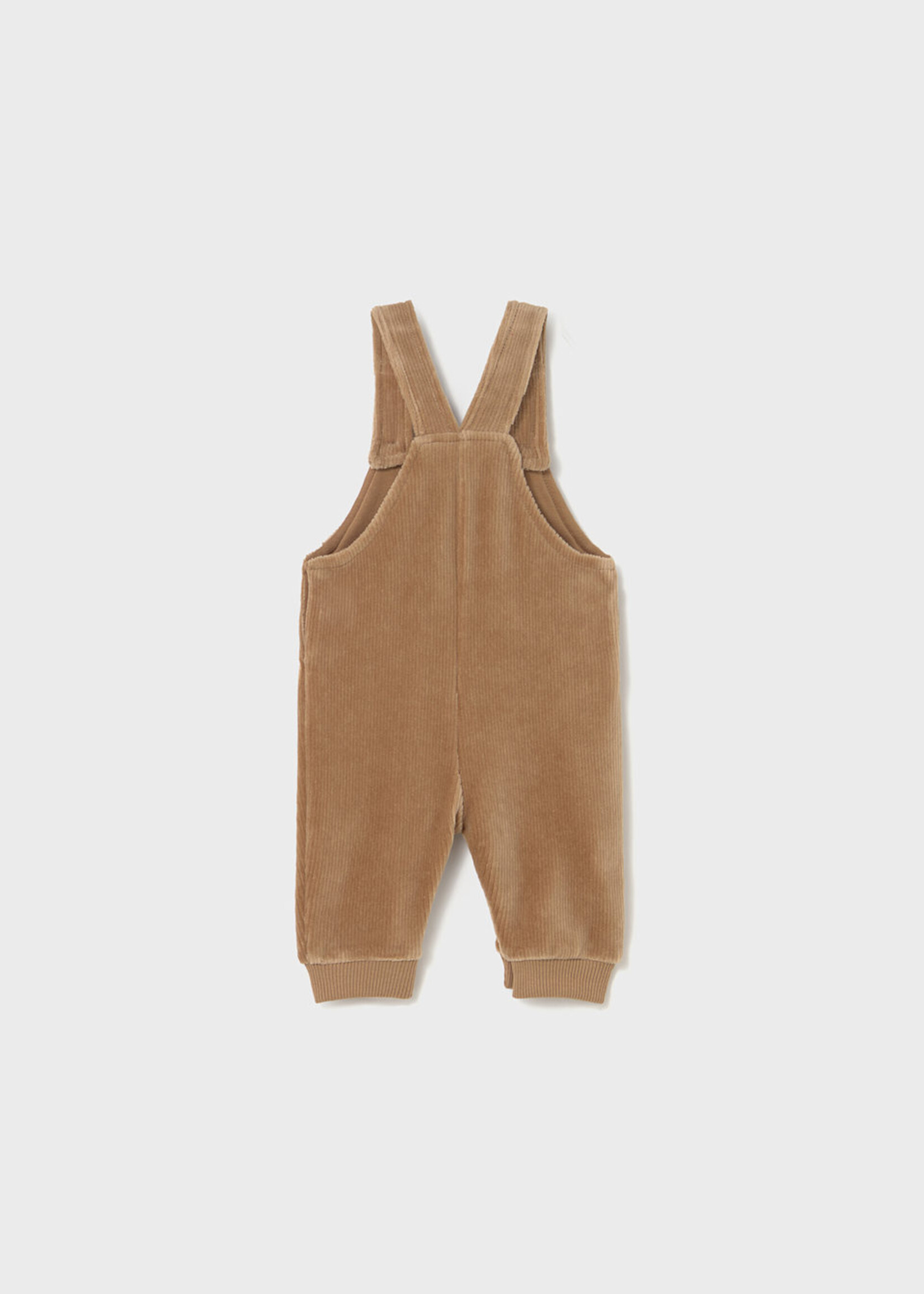 Mayoral Toffee Puppy Corduroy Overalls