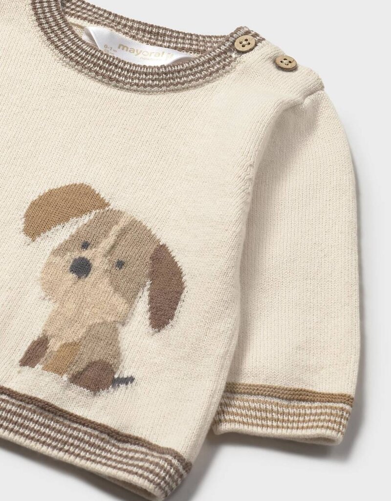 Mayoral Tan Sweater w/Puppy