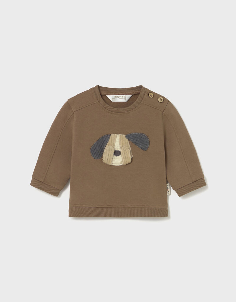 Mayoral Brown Pullover w/Puppy Applique