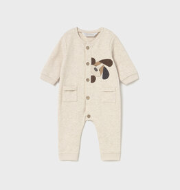 Mayoral Tan Romper w/Puppy