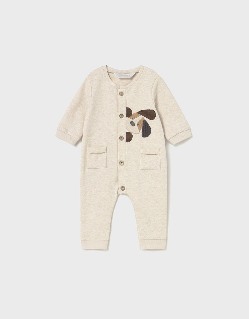 Mayoral Tan Romper w/Puppy