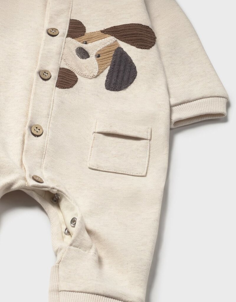 Mayoral Tan Romper w/Puppy