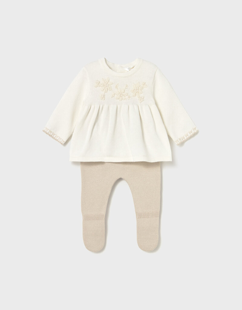 Mayoral Knit Top w/Rose Legging