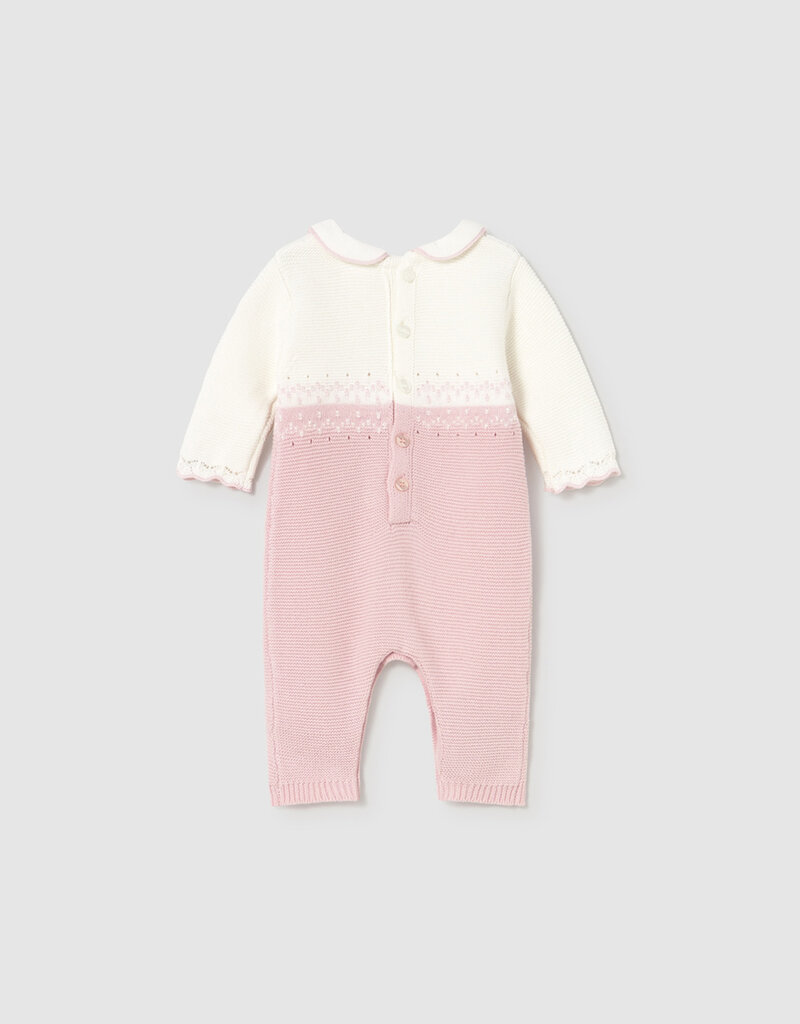 Mayoral Crystal Pink Tricot Romper